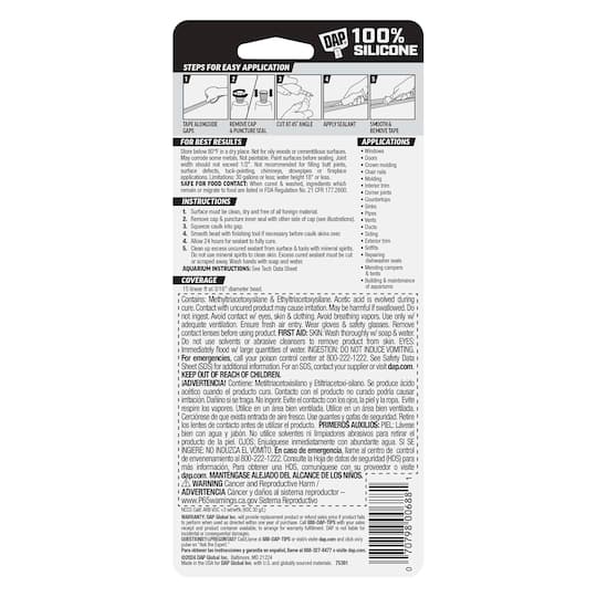 DAP® 2.75oz. Silicone All-Purpose Adhesive Sealant